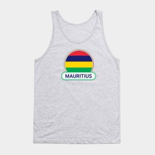 Mauritius Country Badge - Mauritius Flag Tank Top